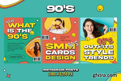 90’s Instagram Cards