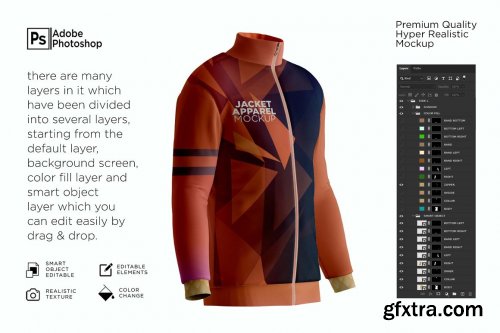 CreativeMarket - Men's Acrople Jacket Mockup 7257330