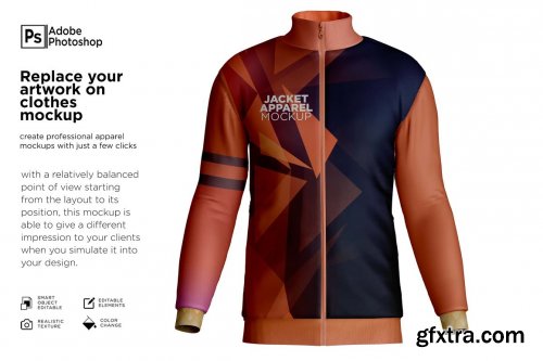 CreativeMarket - Men's Acrople Jacket Mockup 7257330