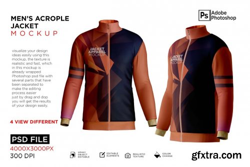 CreativeMarket - Men's Acrople Jacket Mockup 7257330