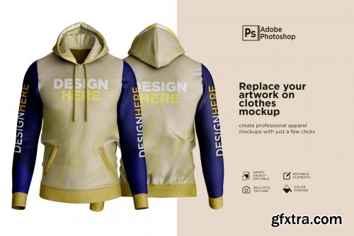 CreativeMarket - Hoodie Jumper Mockup 7159327