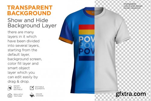 CreativeMarket - Shirt Short Collar Round Mockup 7249963