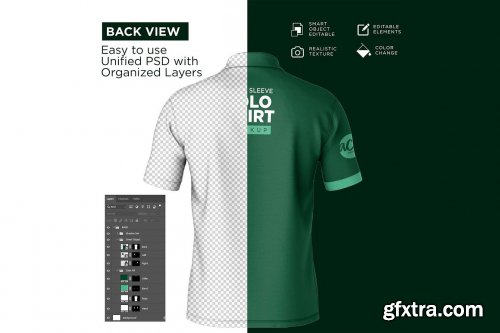 CreativeMarket - Polo T-Shirt Mockup 7252278