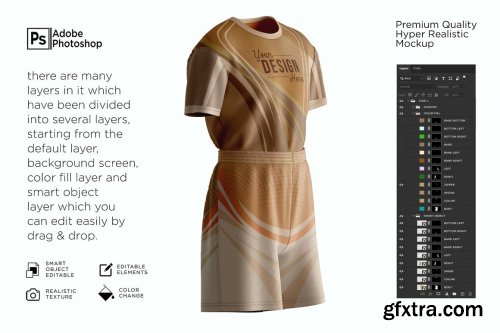 CreativeMarket - Soccer Jersey kit Mockup 7257207