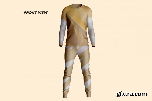 CreativeMarket - Sport Mens Suit Long Sleeve Mockup 7236305