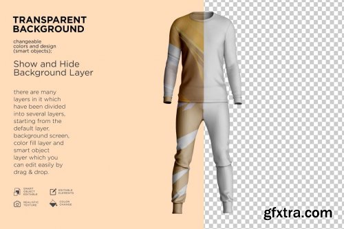 CreativeMarket - Sport Mens Suit Long Sleeve Mockup 7236305