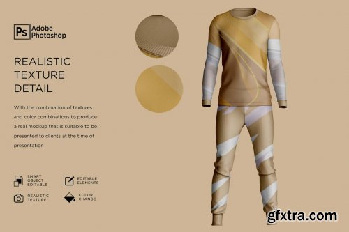 CreativeMarket - Sport Mens Suit Long Sleeve Mockup 7236305