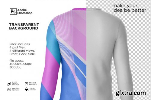 CreativeMarket - Men's T-Shirt Round V-Neck Mockup 7250091