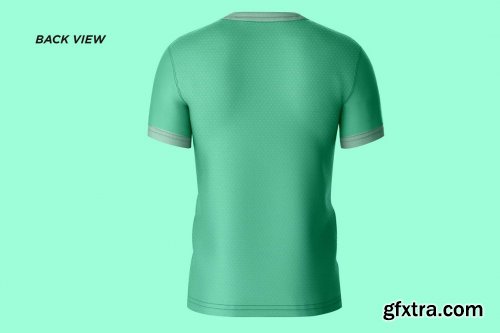 CreativeMarket - T-Shirt Round V-Neck Mockup 7250116