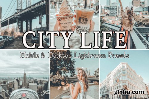 4 City Life Lightroom Mobile Presets