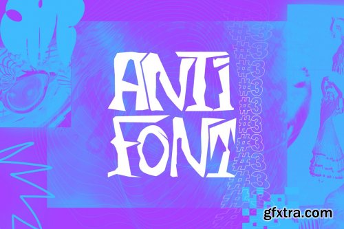 CreativeMarket - Anti-Font #3 | AntiDesign Collection 7221997