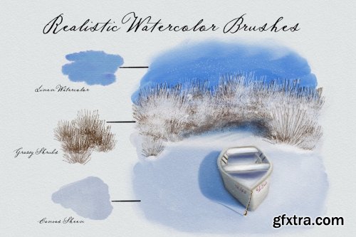 CreativeMarket - Winter by the Sea - Watercolor 6612217