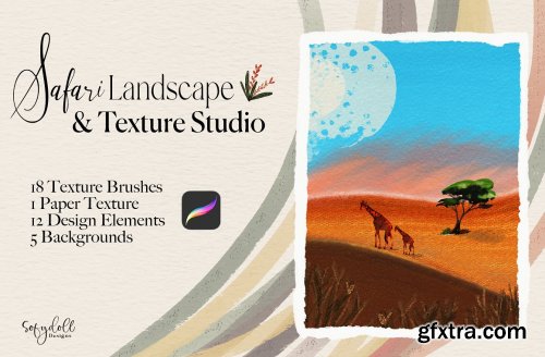 CreativeMarket - Safari Landscape & Texture Studio 6251925