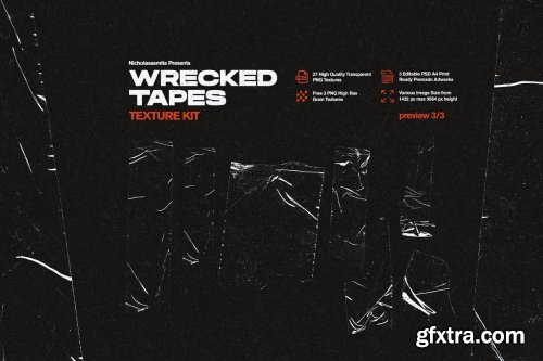 CreativeMarket - Wrecked Tapes Texture Kit 5315532