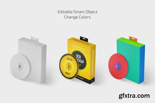 CreativeMarket - Software Box and Disc Mockup Set 7248122