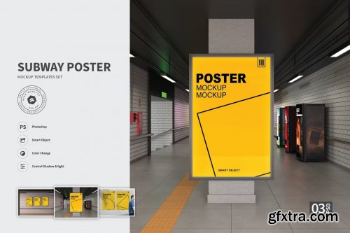 Subway Poster - Mockup Template FH