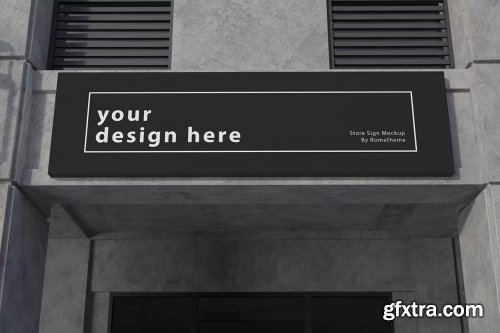 Store Sign vol.01 - Mockup Template VR