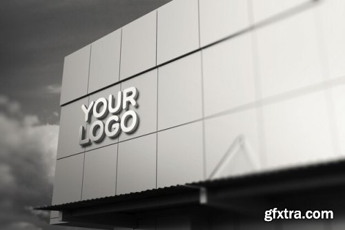 Outdoor signs logo mockup