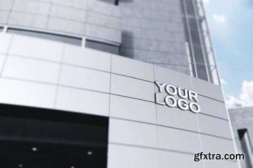 Outdoor signs logo mockup