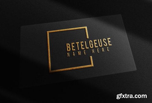 Luxury gold embossed business card mockups