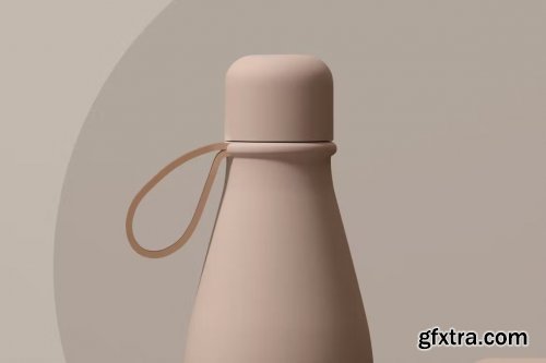 Matte Bottle and Paper Tube Scene Mockup