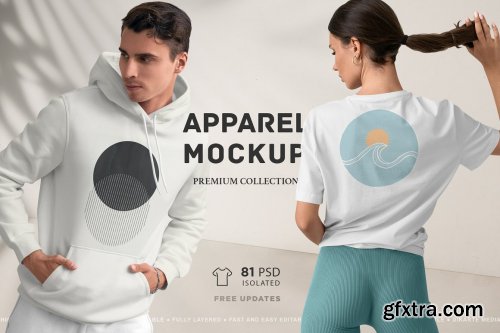 CreativeMarket - Isolated Apparel MockUps Collection 7178699