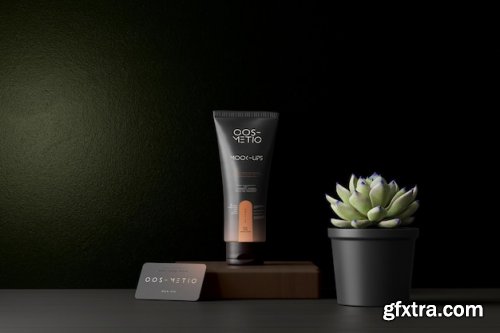 Cosmetic cream tube mockup