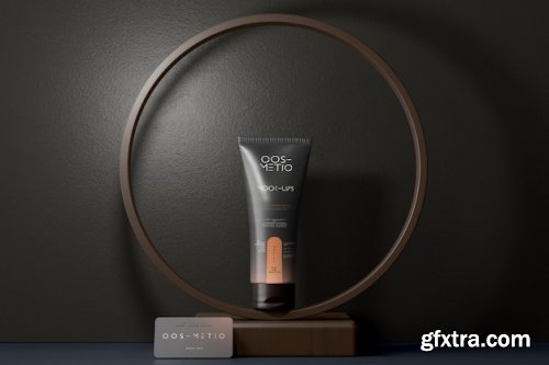 Cosmetic cream tube mockup