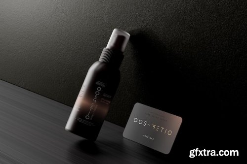 Plastic spray bottle mockup