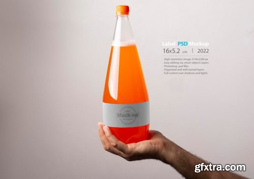 Orange soda plastic bottle