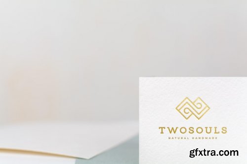 White paper gold silver letterpress photoshop template mockup