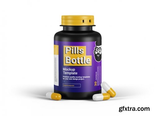 Pills jar mockup