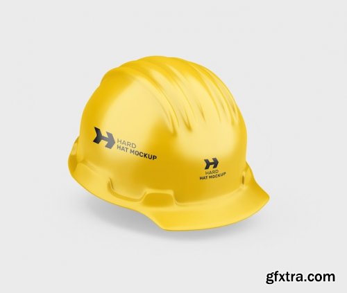 Glossy hard hat mockup 