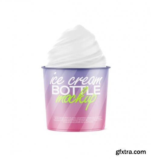 Paper ice cream cup mockup