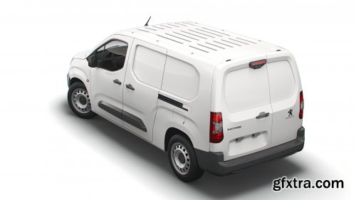 Cgtrader - Peugeot Partner Crew Van LWB 2021 3D Model