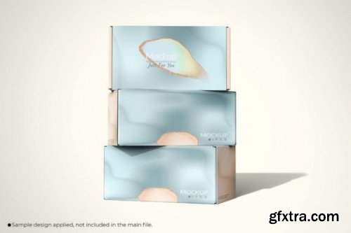 Front Tuck Mailing Box Packaging Mockup