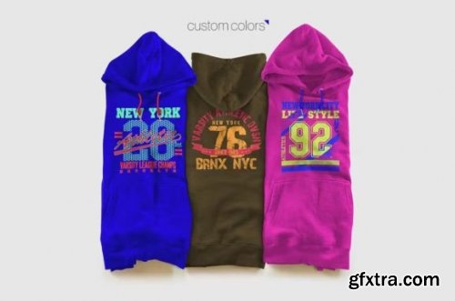 Color Hoodie Sweatshirt Mockup