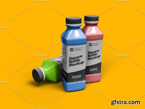 CreativeMarket - Square Bottle Mockup 7178510