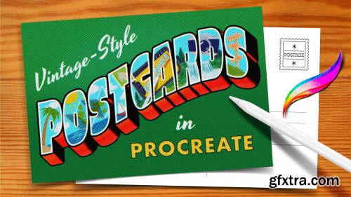  Postcards in Procreate: Vintage-Inspired Text Effects