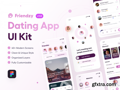 Friendzy - Dating App UI Kit