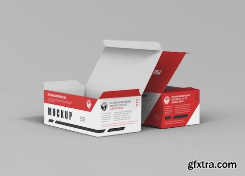 Rectangular box mockup for medicine package