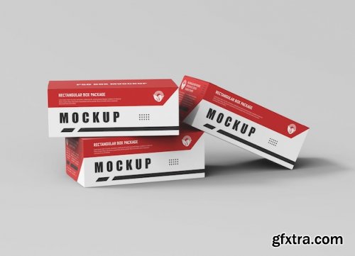 Rectangular box mockup for medicine package