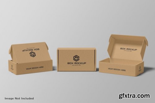 Box packaging mockup