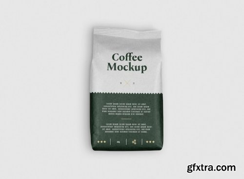 Small paper coffee bag mockup