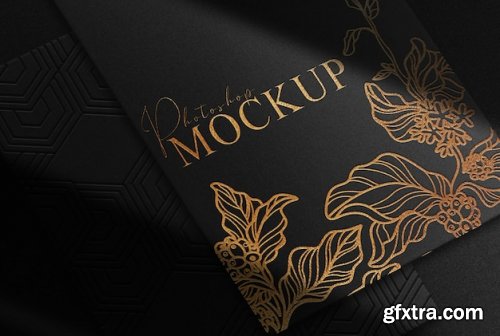 Luxury gold embossed papers prespective