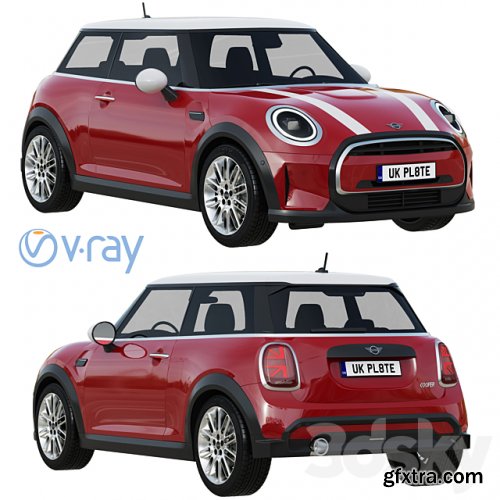 Mini Cooper 3-door 2022 3D Model