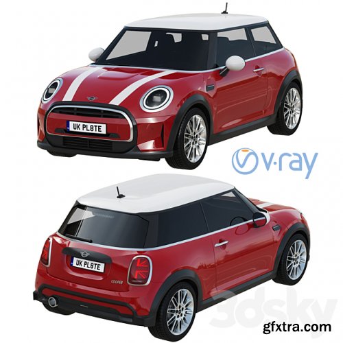 Mini Cooper 3-door 2022 3D Model