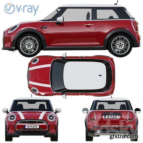 Mini Cooper 3-door 2022 3D Model