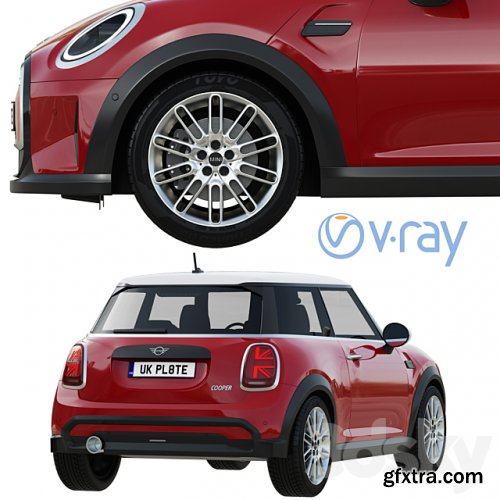 Mini Cooper 3-door 2022 3D Model