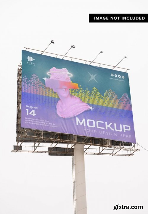 Big billboard mockup in the city
